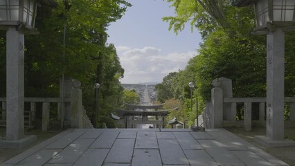 Wall Mural - 福岡 宮地嶽神社 光の道参道風景