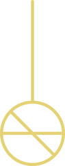 Wall Mural - Christmas bauble gold line