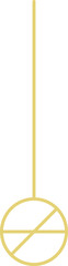 Wall Mural - Christmas bauble gold line