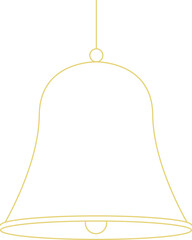Wall Mural - Christmas bell gold line