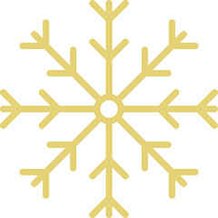 Wall Mural - Snowflake gold line
