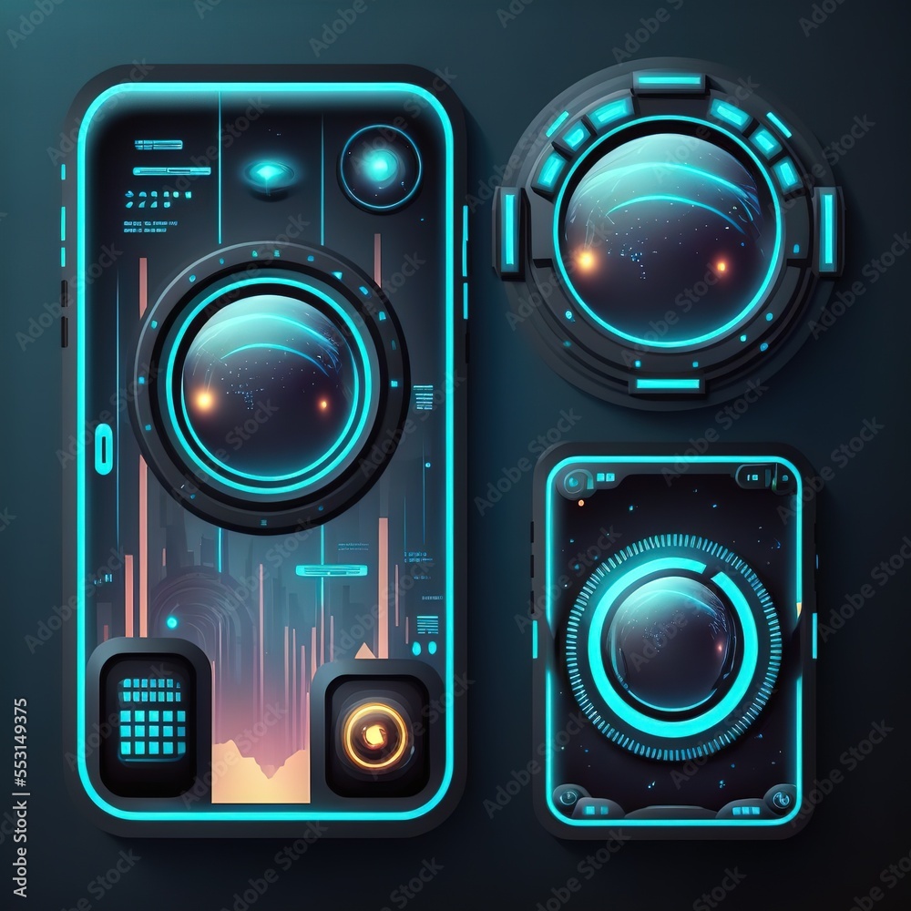 Different UI, UX, GUI mobile screens modern infographic. Template ...