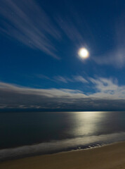 Wall Mural - moon over the atlantic ocean