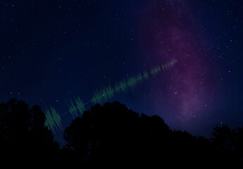 Wall Mural - signal coming into earth from aliens