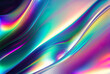 Background of abstract holographic rainbow foil iridescence Generative AI