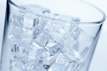 Poster - glass with ice cubes