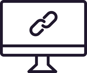Fototapete - Computer line icon on white background