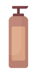 Poster - Dispenser bottle semi flat color vector object. Container for cosmetic product. Editable elements. Full sized items on white. Simple cartoon style illustration for web graphic design and animation