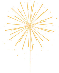 Wall Mural - gold festive firework
