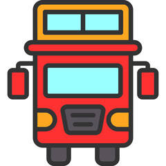 Sticker - Double Decker Bus Icon