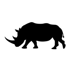 Wall Mural - rhino silhouette vector illustration Flat logo icon design Clipart