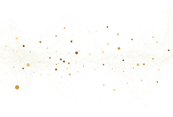 Wall Mural - Gold dust, light gold glitter round confetti background.