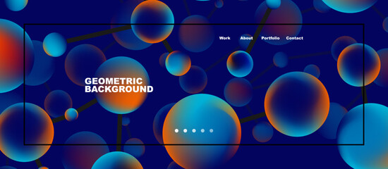 Line points connections geometric abstract background