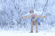 © aletia2011 - elderly man holding an old woman on his back in winter