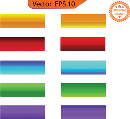 Wall Mural - Internet buttons. Empty web button set vector
