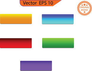 Wall Mural - Empty web button set vector, modern web buttons.