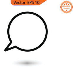 Wall Mural - Speech bubble icon. One of set web icons. Chat icon vector. Transparent background