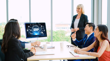 Poster - erp enterprise resource planning software for modish business to plan the marketing strategy