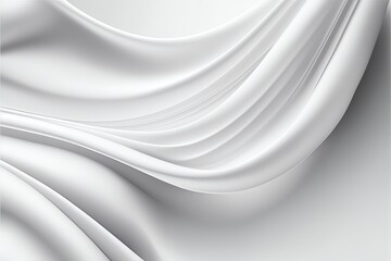 abstract white wave generative ai background