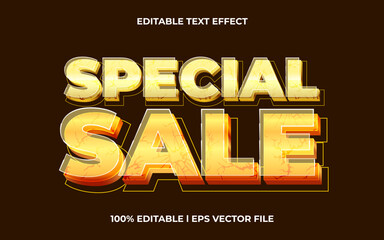 Poster - special sale text effect editable modern lettering typography font style, sale 3d text for tittle