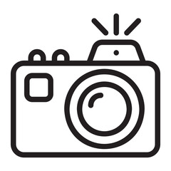 photo camera line icon