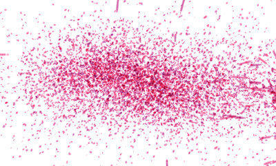 festive pink, red and purple isolated confetti overlay