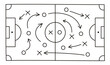 Soccer strategy field on white background vector illustration 10 eps