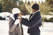 © prostooleh - African american couple in a winter forest
