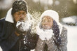 © prostooleh - African american couple in a winter forest