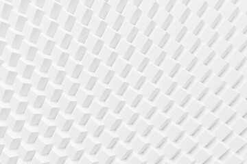Wall Mural - Close up abstract white hexagonal shape forms wall pattern background. Futuristic technology digital 3d render illustration. Hex geometry pattern. 3d illustration