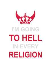 Sticker - im going to hell 