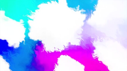 Poster - Colorful background with white spots and ripples. Motion. Effect of liquid ripples on surface with bright background spots. Vibrating ripples with moving colorful spots