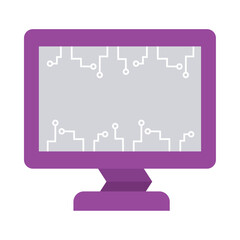 Poster - computer with electronic circuit