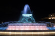 triton fountain at night