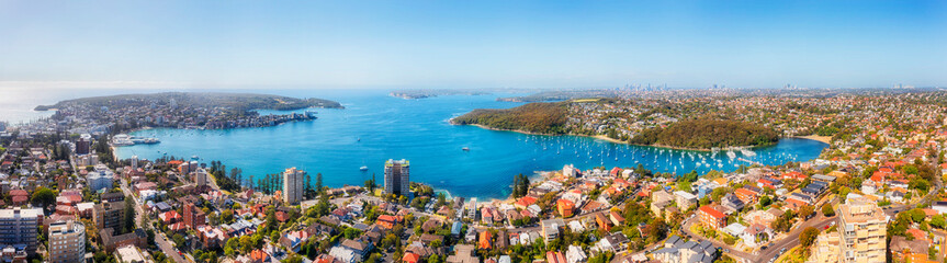 Canvas Print - D Manly North Head to lagoon wide pan