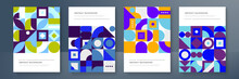 Geometric Mosaic Bauhaus Poster. Modern Geometry Figure, Shape. Bauhaus. Geometric Mosaic. Minimal Mural Texture. Scandinavian. Geometric Mosaic Print. 50s, 60s, Retro Wallpaper. Vector Illustration