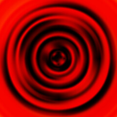 Poster - Pulsating membrane of subwoofer. Red and black vector graphics