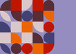 © Badr Warrior - Bauhaus mosaic background. Square tiles with modern geometric patterns with abstract figures and shapes. Contemporary graphic bauhaus design vector set. Circle, triangle and square lines art