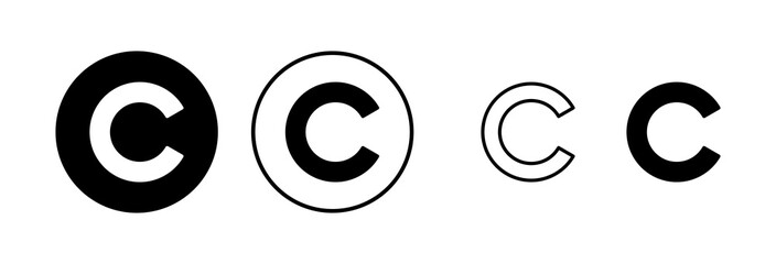 Copyright icon vector illustration. copyright sign and symbol