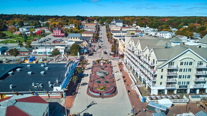 Wall Mural - Aerial of shopping district in Maine Old Orchard Beach