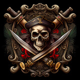 pirate skull and crossbones