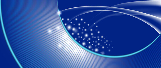 Wall Mural - dynamic curve blue background