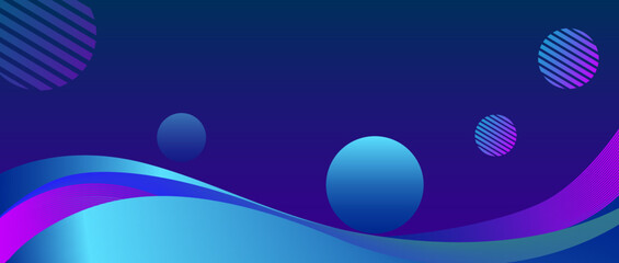 Wall Mural - dynamic curve blue background