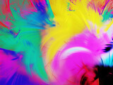 Fototapeta Motyle - rainbow abstract fractal background 3d rendering illustration