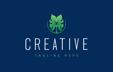 Fototapete - Oak Tree Leaf Logo Design Template