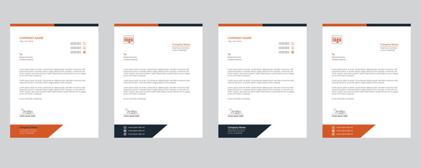 Wall Mural - Modern Blue Letterhead Template .eps