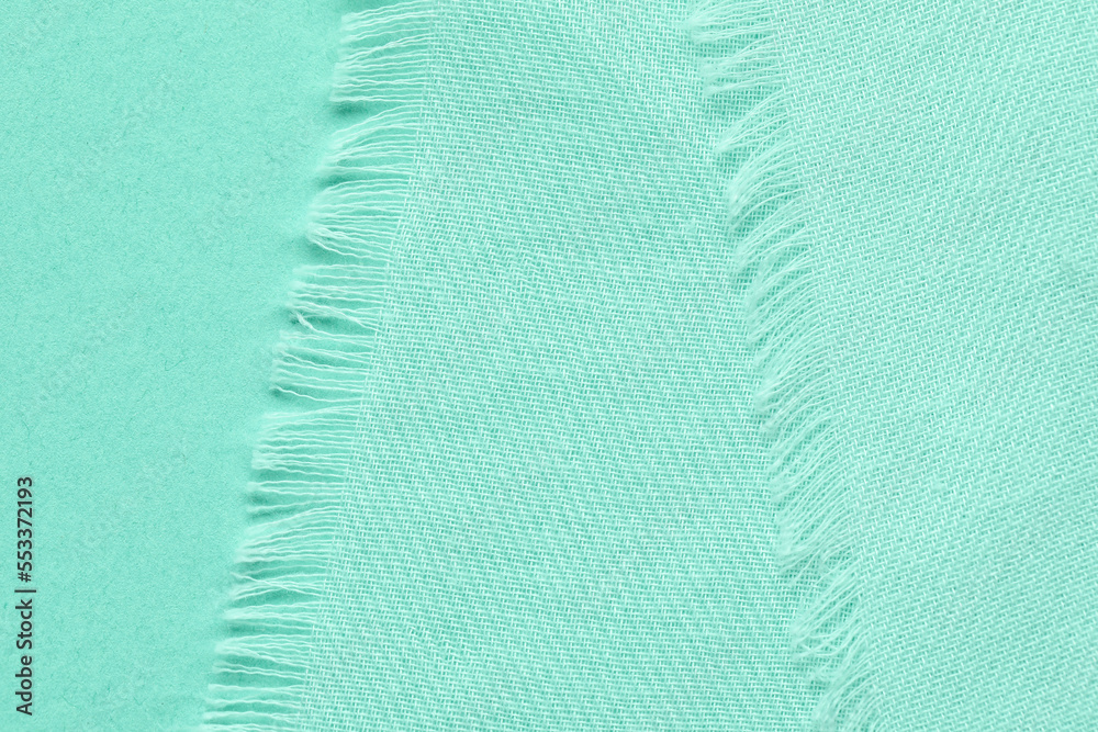 Closeup view of natural mint fabric