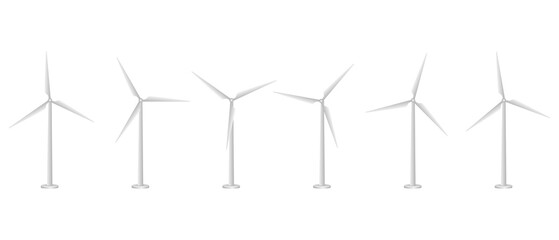 wind turbine Isolated on white background