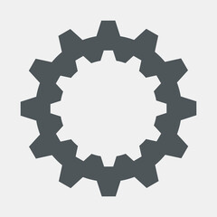 Gear cog mechanism icon quality vector illustration cut