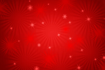 Wall Mural - red christmas luxury background with star sparkler glowing glittering ornament abstract red backdrop